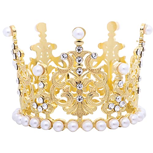 Gold crown tiara cake topper for baby shower birthday princess pa…