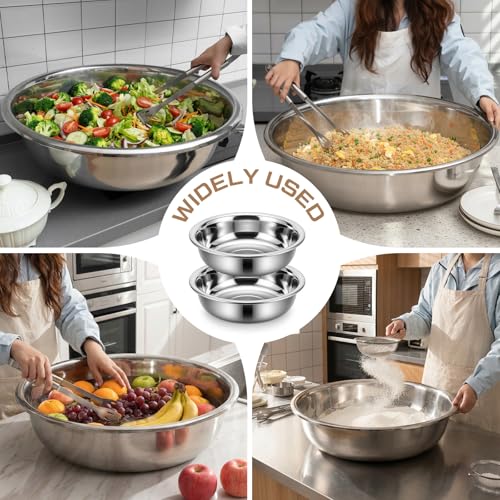 Juego de 2 tazones mezcladores grandes acero inox 50 qt miniatura 5