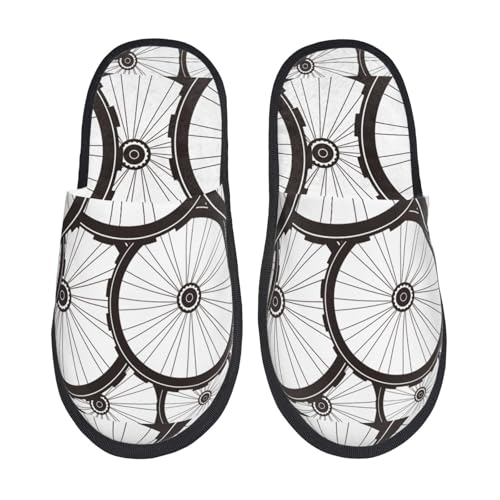 Bicycle Wheel Pattern Slippers for Women Fuzzy House Shoes Anti-Skid Indoor Slipper Gifts for Women Mom Ladies2