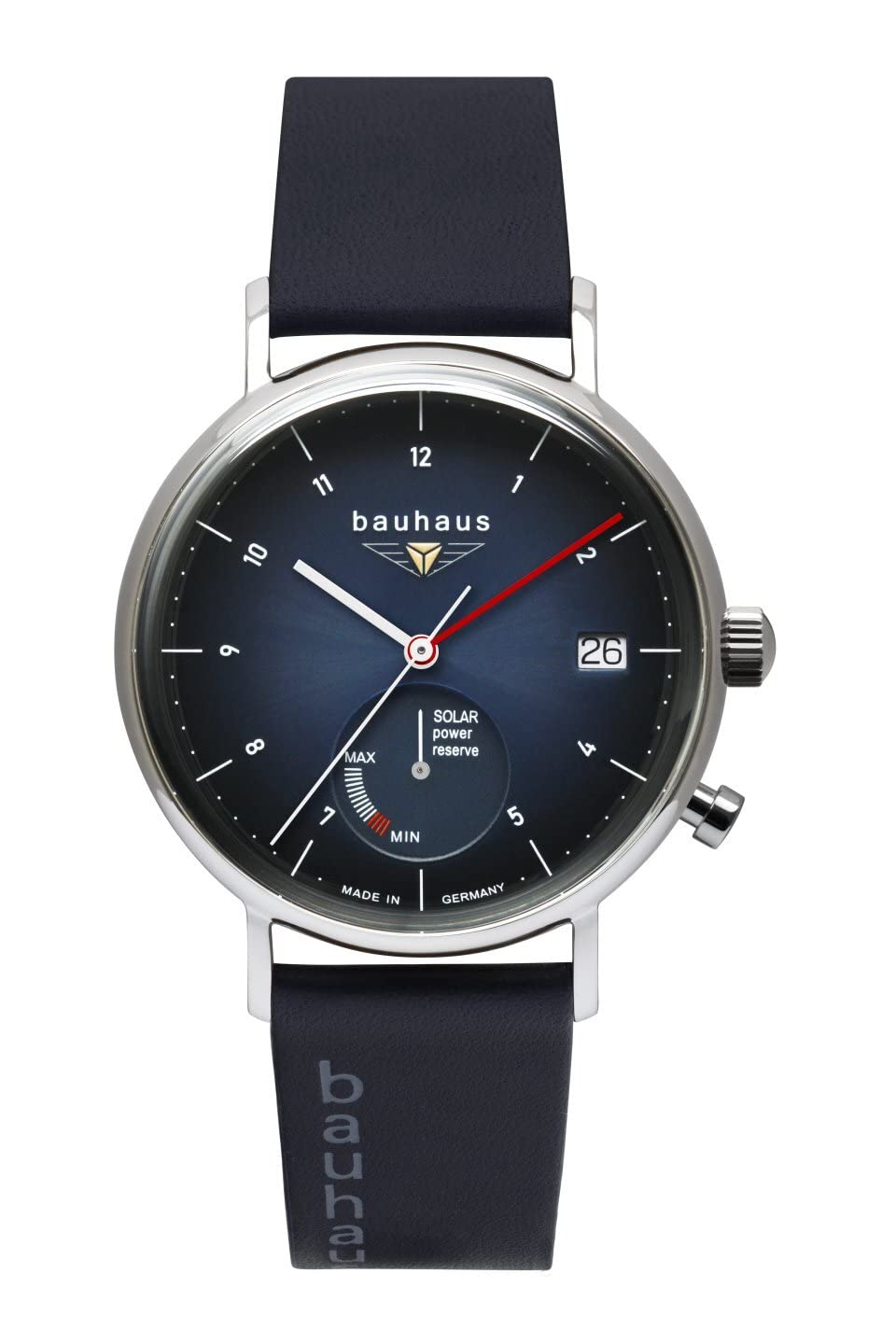 Bauhaus Classic Herren Uhr analog Solar mit Leder Armband 2112-3