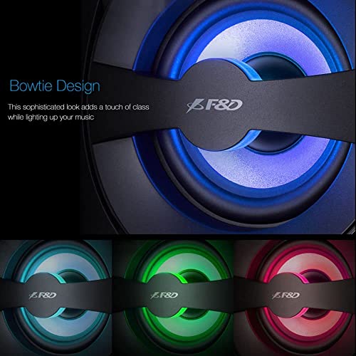 Image of F & D FENDA Audio 380X 2.1 Channel Multi Media Speakers (Black) | Wireless Bluetooth Speakers | Subwoofer Satellite Speakers, LED Display, USB, SD Card & NFC |Speaker for Laptop, Pc & Mobile
