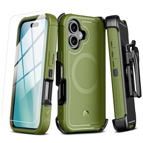 M MYBAT PRO Maverick Series for iPhone 16 Plus Case with Belt Clip Holster