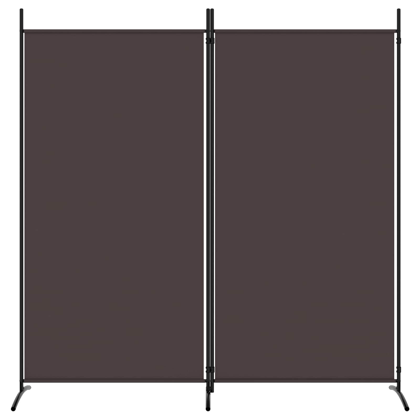 Parawan z 2 panelami 175x180 cm materiał brązowy