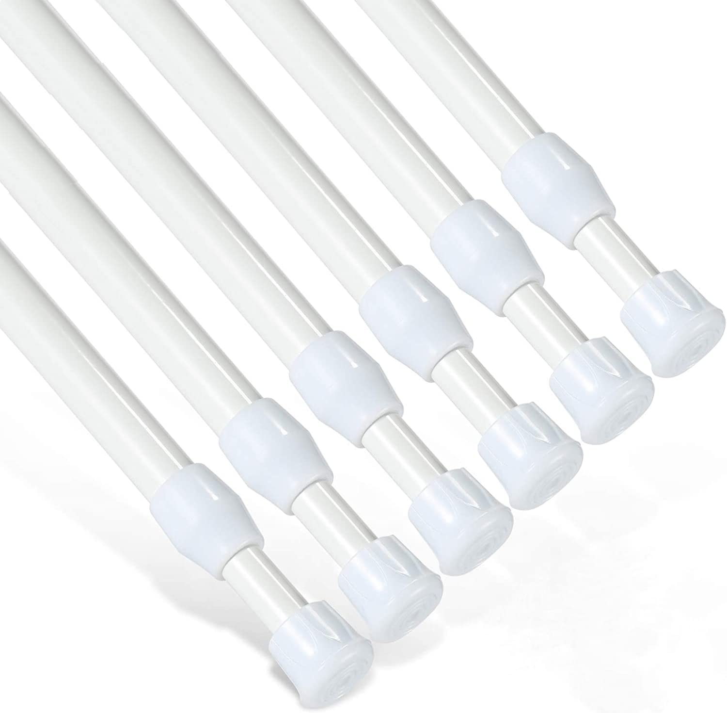 Goowin 突っ張り棒 間仕切り のれん用 つっぱり棒強力 6本セット 70cm~120cm 伸縮棒 隙間収納 耐荷重2kg 白