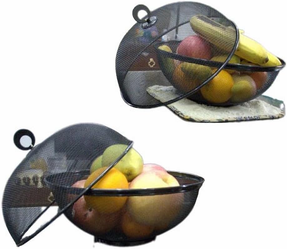 Portafrutta In Metallo 2 Pezzi, 28 Cm X 8 Cm, Cesto Per