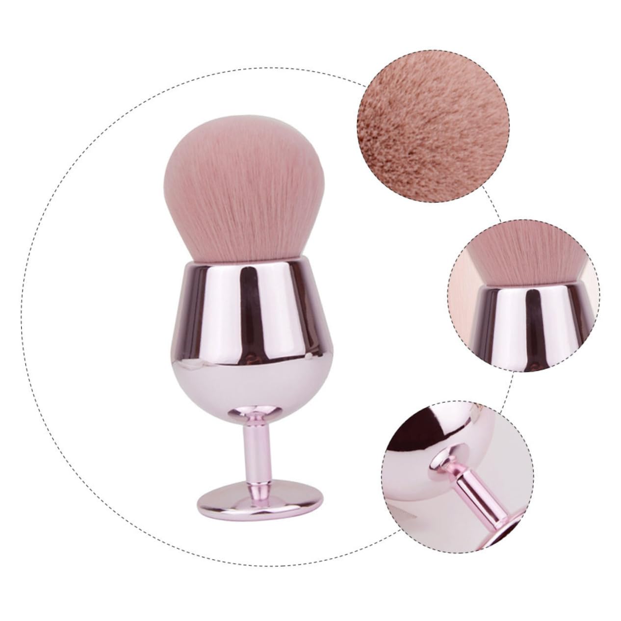 MAGICLULU 3 Pezzi Pennello Per Il Trucco Blush Pennello Per Il Viso Per Sintetici Sciolti Morbido Setoso Non Perde Per Donne E Ragazze