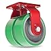 Hamilton Extra Heavy Duty Dual Wheel Caster - 12"Dia.X3"W Wheel - 7000-Lb. Capacity - Duralast Polyurethane Wheel - Tapered Bearing - Rigid - Green