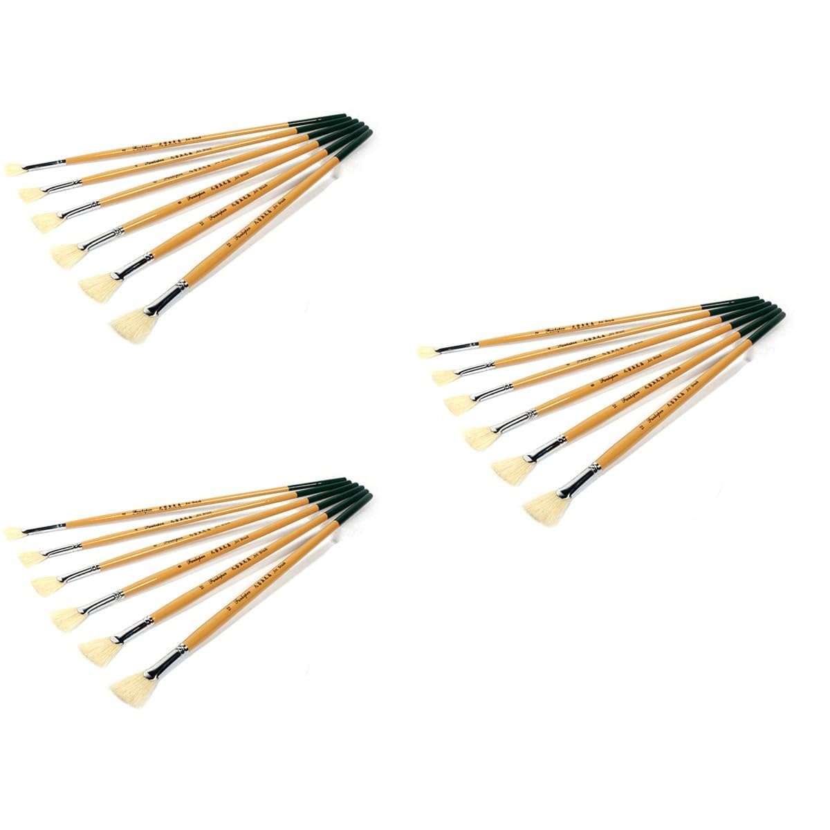 Lurrose 18stücke Fächerpinsel Teilig Aus Marderhaar Professionelle Künstlerpinsel Für Aquarell Öl Verschiedene Hohe Farbaufnahme Und Gleichmäßiger Farbfluss