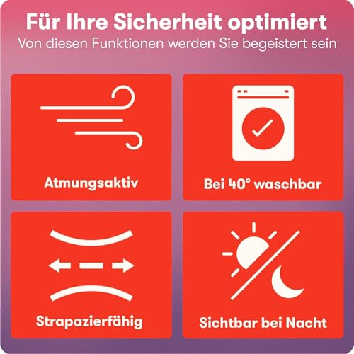PURAHELP® Warnweste Kinder (3-12 Jahre) Sicherheitsweste [2 Stück - Dino & Einhorn] für den Schulweg, Fahrrad, Kindergarten - Reflektierende Warnweste Gelb