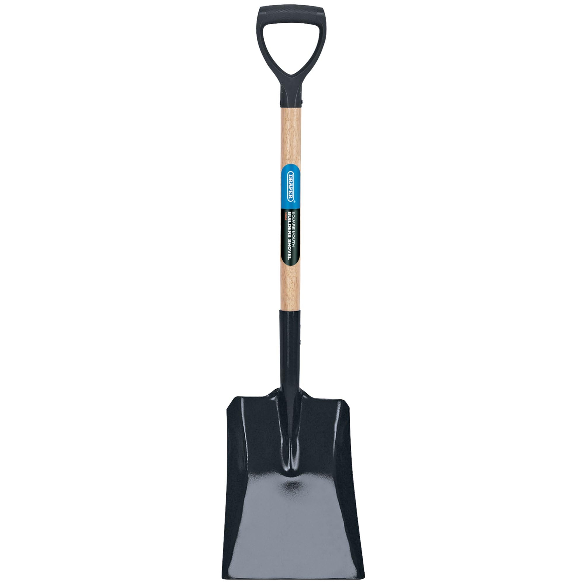 Draper Expert 980 x 310 mm Contractors Square Mouth No.2 Shovel | Heavy Duty Hand Tool | Solid Forged Gardening Shovel | Ash Wood Shaft with T Handle | 10875
