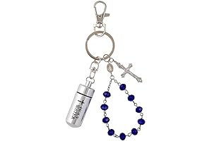Catholic Keychain with Holy Water and Miraculous Medal