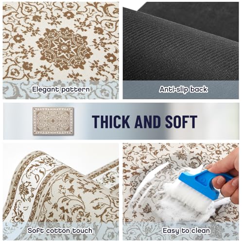Image of Teenyyou 1 Pcs 26 inch x 18 inch Dryer Top Protector Mat, Washer and Dryer Topper, Non Slip Waterproof Machine Cover Dust Proof Quick Drying Topper Pad for Laundry and Kitchen (Persian)