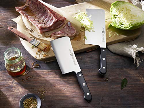ZWILLING Gourmet Chinesisches Kochmesser, 18 cm, Rostfreier Spezialstahl, Ergonomischer Kunststoff-Griff, Schwarz - Made in Germany
