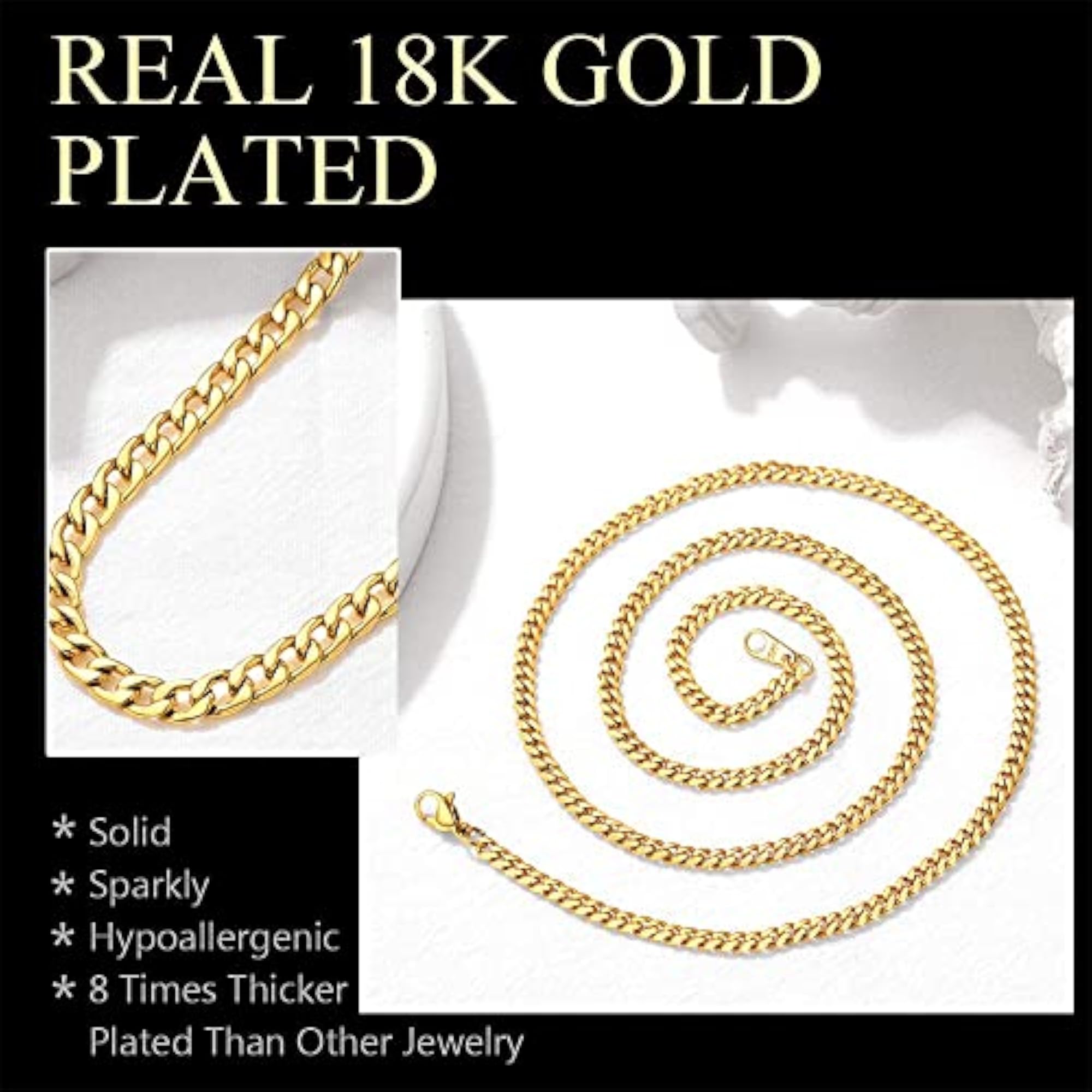 Men's 22K Gold Plated Finely Detailed Chain Necklace