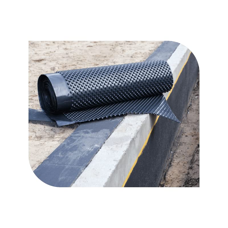 Membrane de fondation et soubassement avec alvéole 20m2 - protection drainage parois enterrées, potager surélevé (1mx20m)