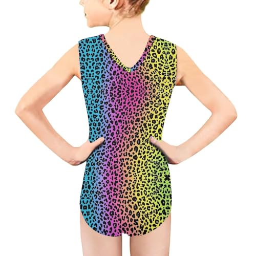 Image of Xpyiqun Swimsuits for Girls 3-14 V Neck Sleeveless Bathing Suit Summer Sport One Piece Swimwear Beach Swimming