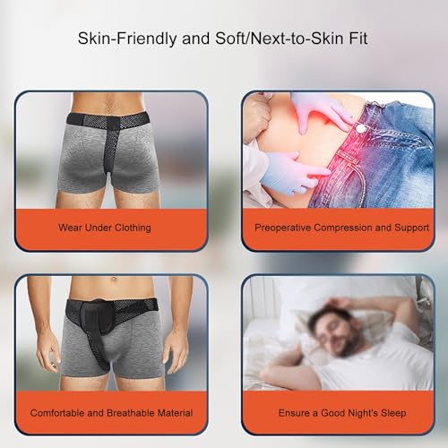 Faja para Hernia para Hombre con Almohadilla de Compresión Removible miniatura 7