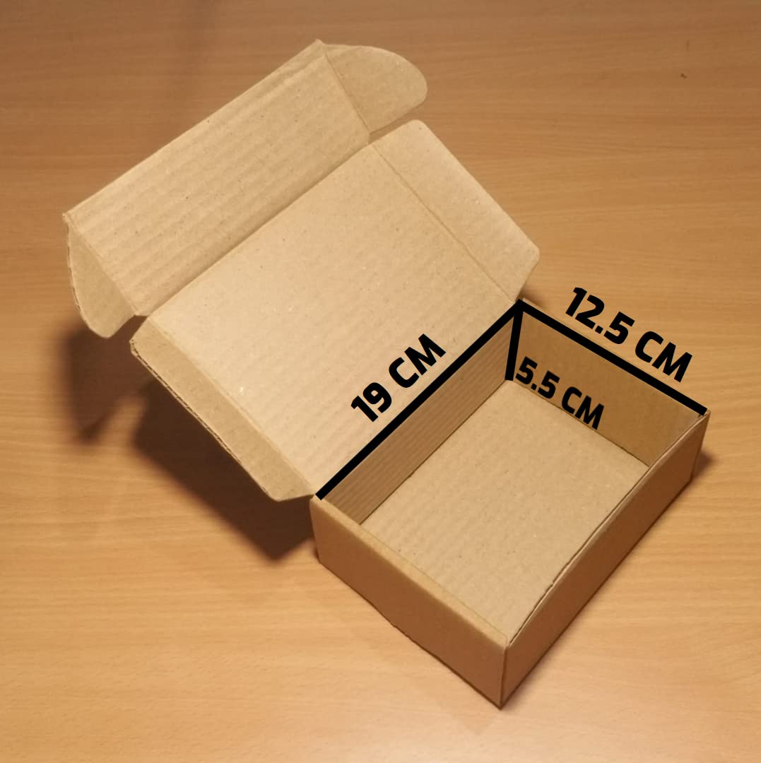 Billu Solutions | Self-Locking Corrugated Box - 3 PLY | Size : 7.5x5x2.25 Inches | Storing Small-Medium Items | Load Capacity - 1KG, High Strength Corrugated Box, Packaging Box (Pack of 50) (B09Q1VTGD8) Amazon Price History, Amazon Price Tracker