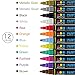 ARTarlei Permanent Markers for Rock Painting, 12 Colors, Medium Point, Quick-Drying, Waterproof, Fade-Resistant, Non-Toxic (A501-2018)