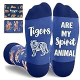 HAPPYPOP Gifts for Tiger Lovers - Gifts for Mom, Novelty Animal Socks for Men and Women, Tiger Socks for Teens