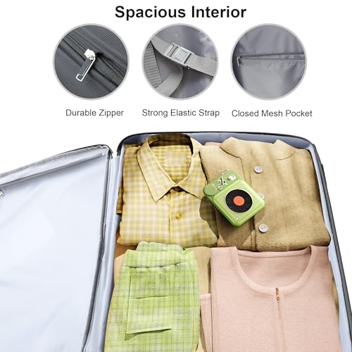 Luggage Sets 3 Piece Suitcase Set, Expandable Carry on Suitcase with Spinner Wheels and Lock, Durable Lightweight Travel Set for Men & Women (20"/24"/28", Black)4