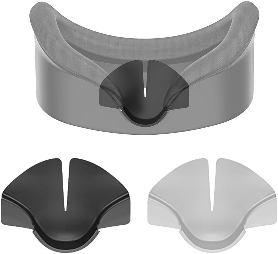 Black Silicone VR Nose Guard for Quest 3,Nose Pad Nose Cushion Compatible for 3,Sweat-Proof PU Foam Cushion Virtual Reality,VR Accessories for 3 Standalone Hardware