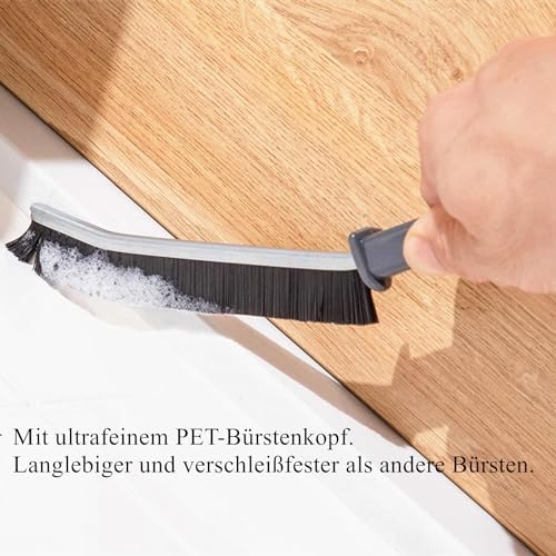 MUTORE Hartborsten Eckenreinigungsbürste 4 Stück,Fugenreinigungsbürste,Spaltreinigungsbürste,Fensterrillen Reinigungsbürste Fugenreinigungsbür für Bad,Küche,Bodenfliesen