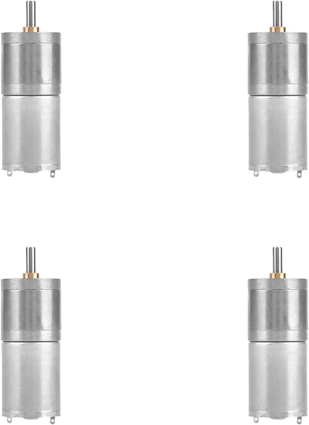 4Pcs 12V DC Gear Motor, 100RPM, Metal Gear, Large Moment, Low Noise, Copper Wire Coil, for DIY Toys, Electric Car, Monitors