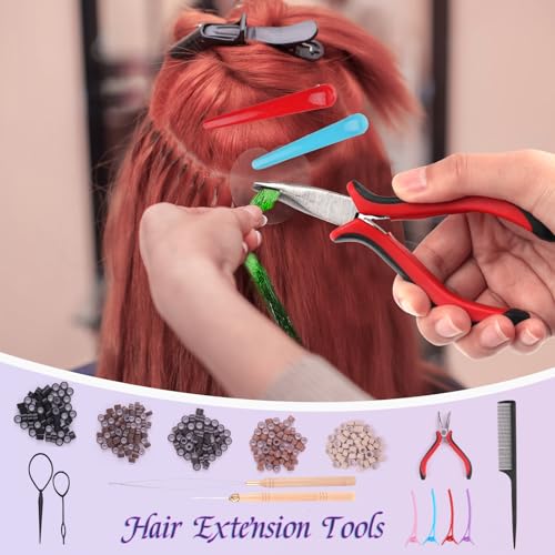 Foto von 3200 Hair Tinsel,48 Inches Haar Lametta mit Werkzeug,16 Farben Glitzer Haarsträhnen zum Flechten Haar Lametta,Sparkle Tinsel Hair Extensions für Frauen Mädchen Kinder Cosplay Party Zubehör