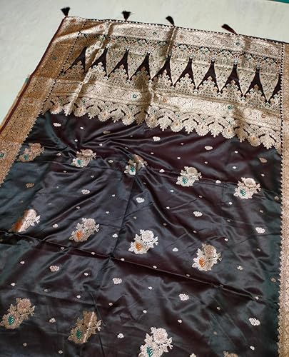 ASIAN CURVES brown banarasi silk saree – image 2