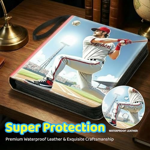 Image of Zipper Cards Binder for 900-Pocket Baseball Trading Cards, Premium Collectible Cards Book Album With Removable Sleeves for MTG, TCG & Sports Cards - Gifts for Girls and Boys