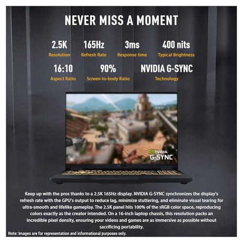 Image of ASUS TUF F16 Gaming Laptop, Intel i7-14650HX, 32 GB DDR5 RAM, 2 TB PCIe SSD, 16'' FHD+ (1920x1200) 165Hz Display, Nvidia G-Force RTX 5060, RGB Backlit Keyboard, W11 Home, Jaeger Grey