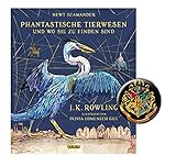 Harry Potter SCHMUCKAUSGABE: Phantastische Tierwesen und wo sie zu Finden sind (vierfarbig illustrierte Schmuckausgabe) - Hardcover + 1. original Button