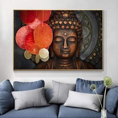 Peinture murale sur toile Bouddha déco salon affiche 20x30 cm
