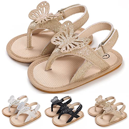 Prewalker Girls Butterfly Sandals Newborn Infant Baby First Walking Shoes Toddler Summer Soft Sole Cute Flat Slides3