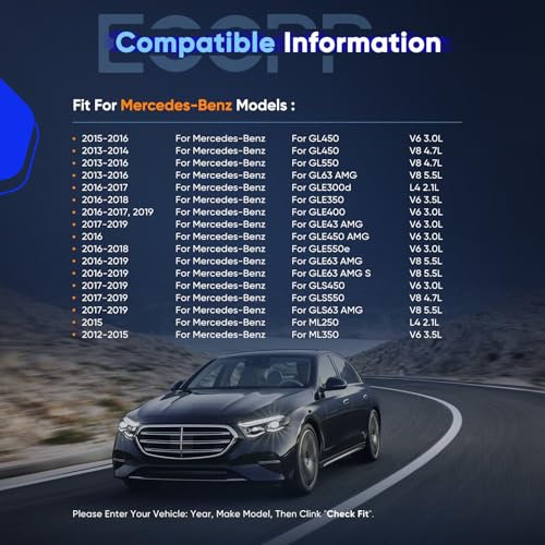 Image of ECCPP AC Compressor for Mercedes-Benz GLE400 GLS450 2016-2019 | for Mercedes-Benz GLE43 AMG GLE450 AMG GL450 GL550 ML350 ML400 ML550 2012-2019 Fast Cooling AC Compressor with Clutch