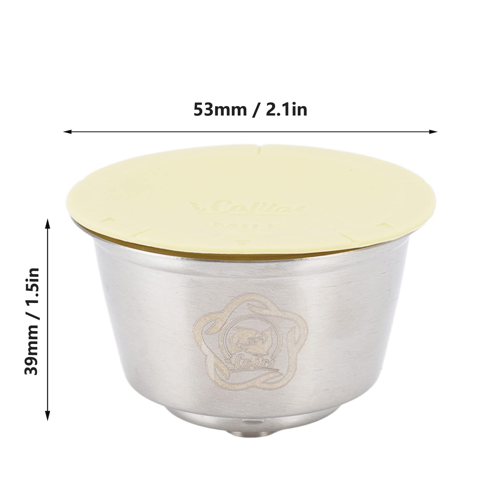 Taza recargable reutilizable de la cápsula del café de la taza de la cápsula del café del acero inoxidable con la cubierta del silicón