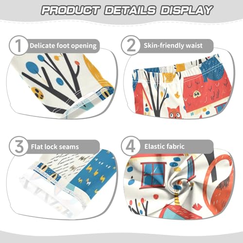 Toddler Girls Leggings Printed Yoga Pants Leggings Colorful Cat Horse for Kids3