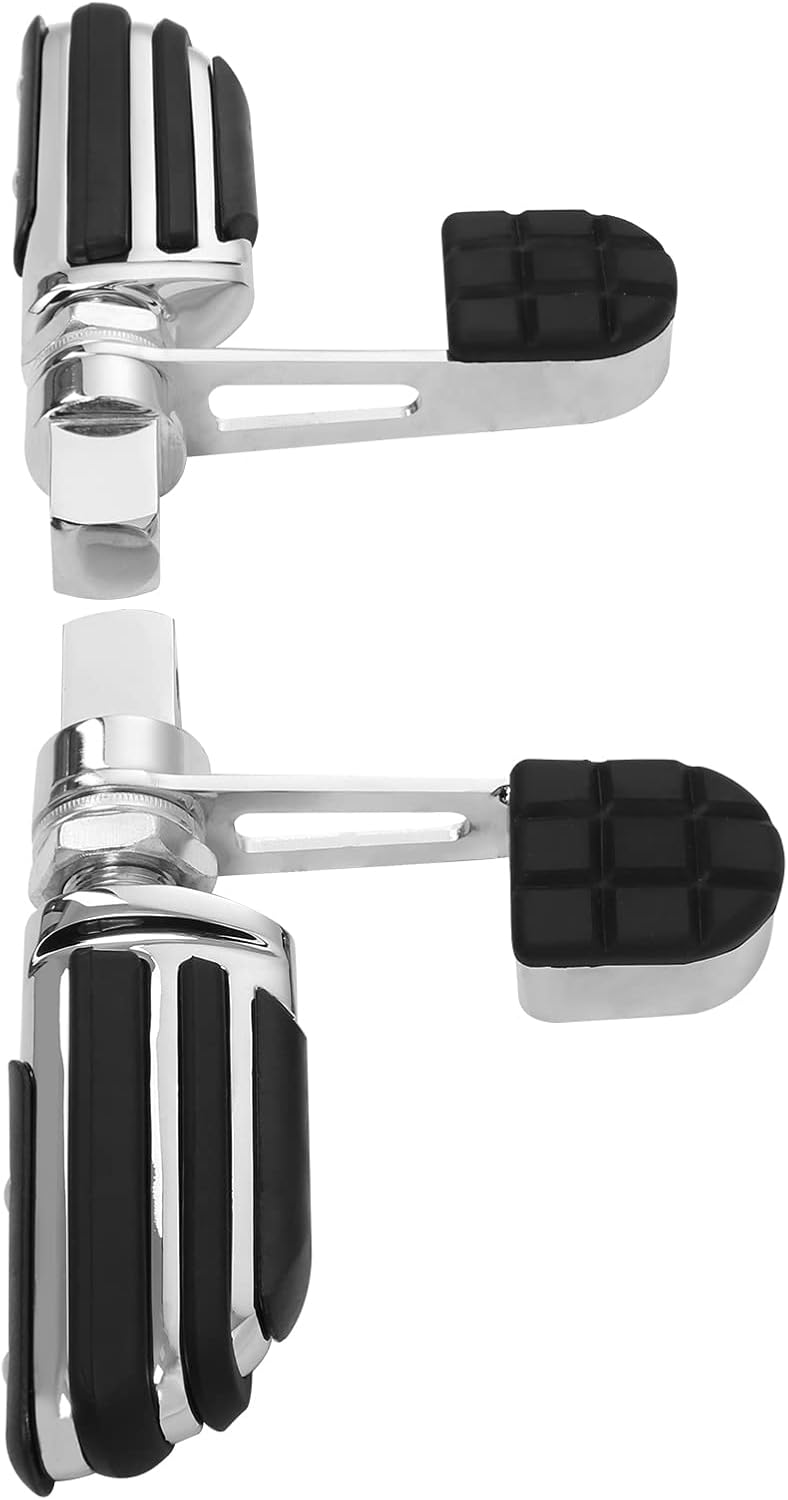 TCT-MOTORPARTS Foot Peg Pedals Footrest Heel Stirrup Fit For 1300 VTX1300 VTX 1300 2003-2009; VTX1800 2002-2011 Chrome