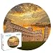 Rundes Puzzle für Erwachsene, Puzzle 1000 Teile,Puzzle für Erwachsene, Impossible Puzzle,Kreative Der Schiefe Turm Von Pisa Klassische Puzzle,Geschicklichkeitsspiel für die ganze Familie 26.5x26.5inch