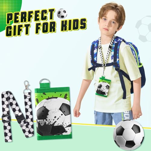 Image of WAWSAM Soccer Kids Wallet for Boys, Trifold Boys Wallet for Kids Ages 4-18