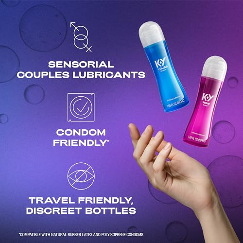 Image of K-Y Yours & Mine Couples Lubricant, Sensorial Personal Lube, 2 x 1.69 FL OZ