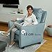 Produktbild place to be. Relax-Sessel mit Funktion auf Leichtlauf-Rollen in Premiumqualität im skandinavischem Stil. Ohrensessel rollbar mit Schlaffunktion - schmale Version rosa manuell