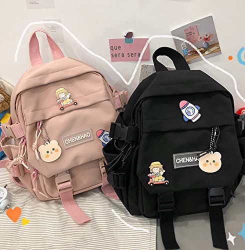 Eagerrich Kawaii Mini Backpack With Cute Pin Accessories Plush Pendant Kawaii School Backpack Cute Mini Aesthetic Backpack For School, Travel #TOP1