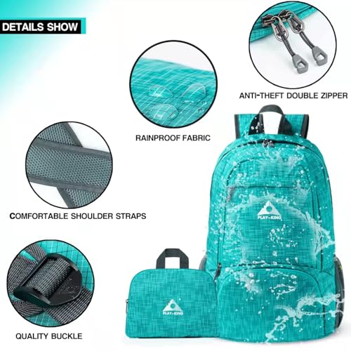 Mochila plegable impermeable liviana para senderismo miniatura 6