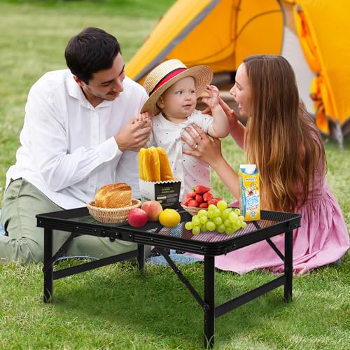 jkwokback-Grill-Table-Camping-Table-Portable-Folding-Table-Outdoor-Picnic-TableHeight-Adjustable-Collapsible-Table-with-Mesh-DesktopLightweight-Metal-Foldable-Table-for-Camp-BBQ-Picnic-RV