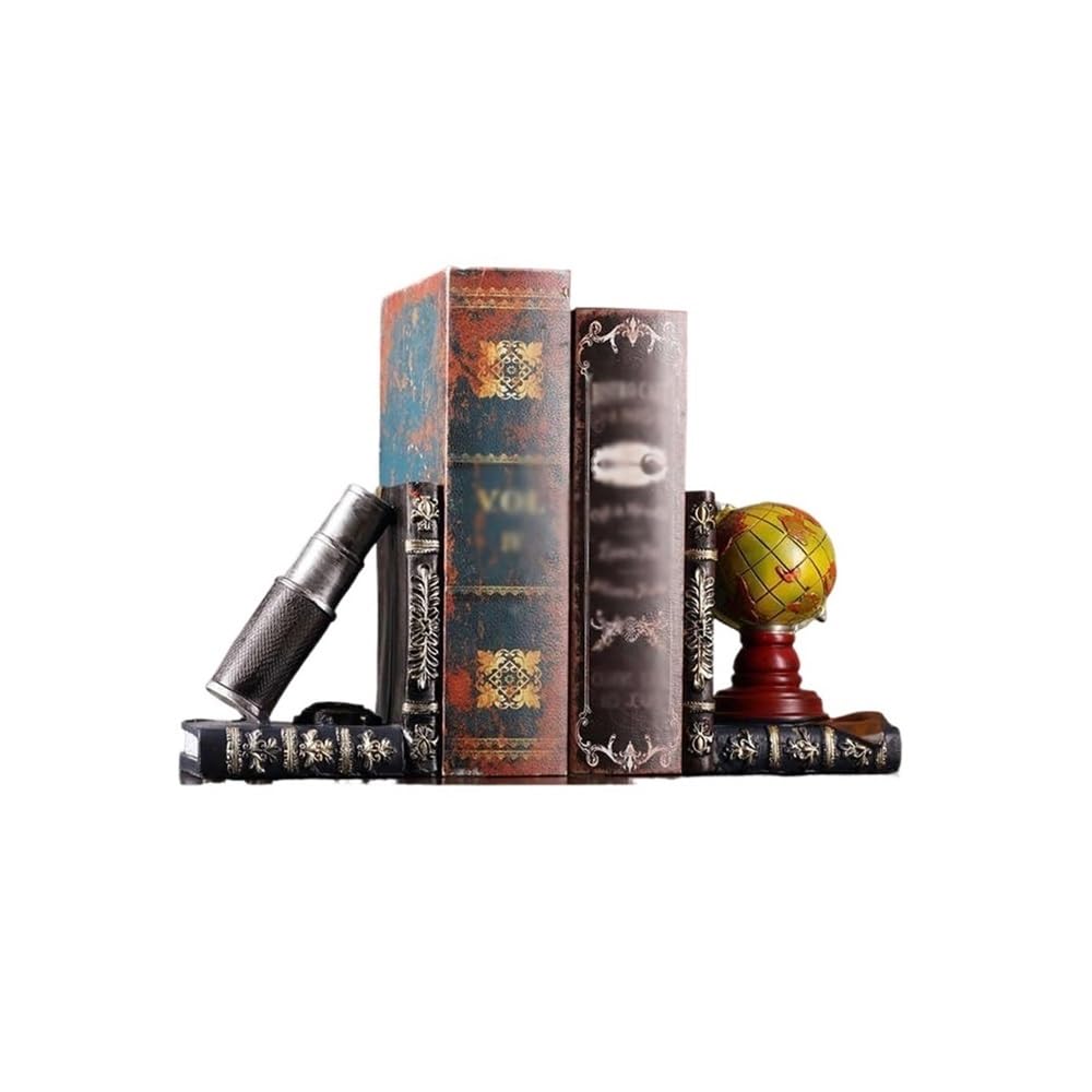 Shelves Vintage Book Ends, Bookends Decorative Holders for Office Library or Study Book Support