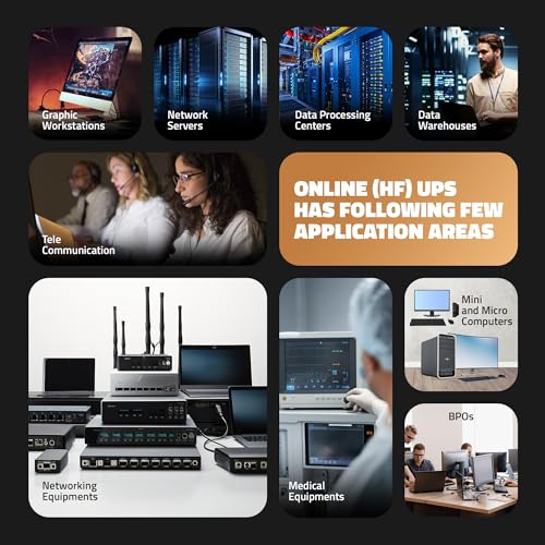 Image of Artis 1KVA Online High Frequency Pure Sine Wave UPS. 2x9Ah Built in Batteries (BIB), LCD Display, Overload Protection(OVPD). 3 Output sockets. Generator Compatible. BIS Certified Online UPS