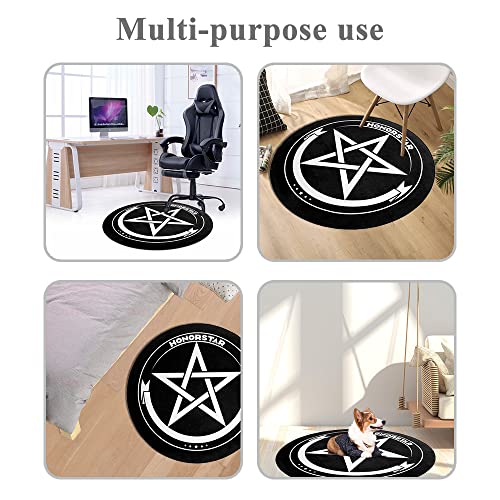 Honorstar Office Chair Mat For Carpet And Hardwood Floor Gaming Chair Mat Round 39 Inch Carpet Protector Desk Chair Mat For Rolling Chair Floor Mat Anti Slip For Home Office Gaming Room Black-A #TOP5