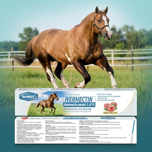6-Pack Ivermectin Horse Paste 1.87% – Apple Flavored Oral Dewormer for Horses - Thumbnail 6